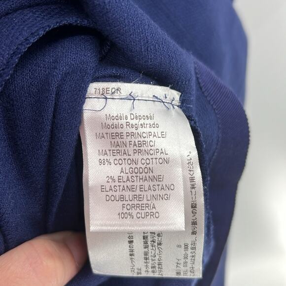 PAULE KA Pique Ruched Sheath Dress - Navy - 38 or US 4 - Picture 5 of 11